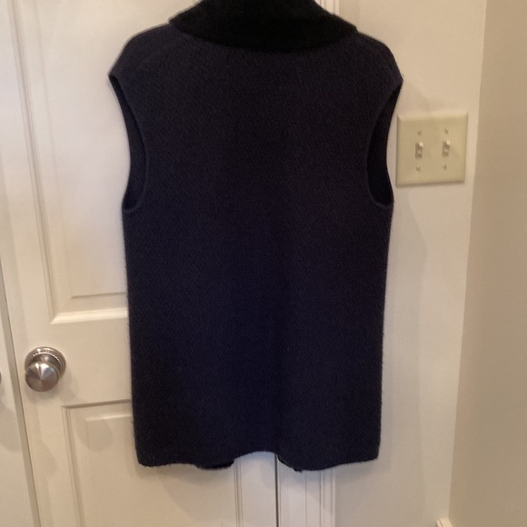 Lafayette 148 navy vest - Picture 5 of 6